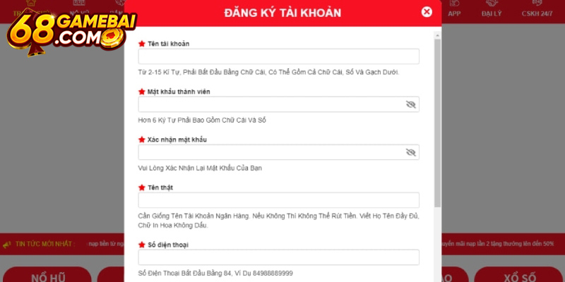 Đăng ký 68gamebai | Cổng đăng ký vàng cho game thủ đỉnh cao